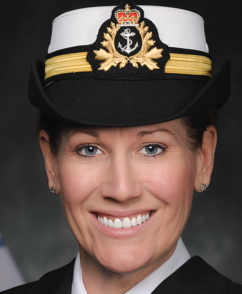 Janice Taylor in Royal Canadian Navy cap